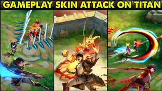 BOCORAN GAMEPLAY 3 SKIN BARU ATTACK ON TITAN | FANNY MARTIS YIN MOBILE LEGENDS SKIN BARU