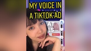 I just came across this when I opened the app. LOL so if you get this ad from Tiktok, thats my voic