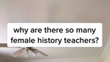 Why are there so many female history teachers?