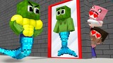 Monster School : Little Mermaid Zombie and Herobrine Rich Greedy - Minecraft Animation