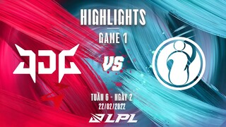 JDG vs IG | Highlights - Game 1 | Tuần 6 Ngày 2 | LPL Mùa Xuân 2022