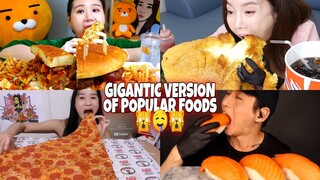 Mukbangers Eating XXXL version of Popular FOODS🙀🙀🙀