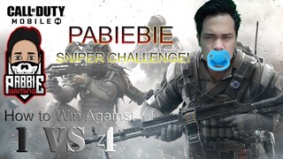 PABIEBIE SNIPER CHALLENGE | HOW TO WIN AGAINST A FULL SQUAD | NRX 420 | CODM | GARENA