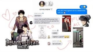 eren & levi exchange bodies and tiktoks pt. 3 | ereri on crack ft. survey corpse [aot]