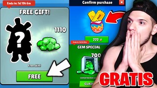 GEMS SI SKIN GRATIS DOAR ASTAZI PE STUMBLE GUYS! *SI TU POTI LUA*