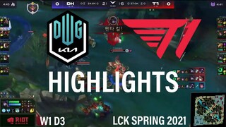 Highlight DK vs T1 All Game LCK Mùa Xuân 2021 LCK Spring 2021 Damwon KiA vs T1