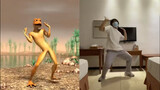 Funny video- Imitation dance of a ridiculous animation