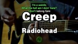 กีต้าร์คลอ | Creep - Radiohead (บรรยายคาราโอเกะ)