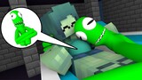 Monster School: ZombieGirl has a Baby Green Rainbow Friends - Sad Story | Minecraft Animation