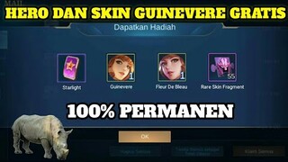 CARA MENDAPATKAN HERO & SKIN GUINEVERE GRATIS DARI EVENT MOBILE LEGENDS!!! 100% PERMANEN - MLBB