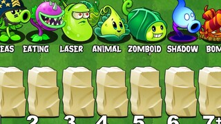 PvZ2挑战 - 所有植物最高等级对战40块石板 - 谁才是最强的？