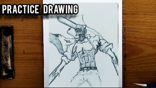 How I Draw ( Denji ) chainsaw man Character Drawing