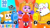 LankyBox Pretend Play With Luggage Suitcase Scooter Ride On Toy | LankyBox Channel Kids Cartoon