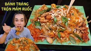 BÁNH TRÁNG TRỘN MẮM RUỐC siêu to khổng lồ - Ty Thy Vlog gỏi đu đủ