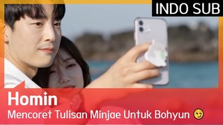 Homin Mencoret Tulisan Minjae Untuk Bohyun 😏 #EXchange 🇮🇩INDOSUB🇮🇩