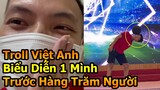 Đỗ Kim Phúc , Lê Bống Troll Việt Anh Cr7 biểu Diễn Bóng Đá 1 mình trên Sân Khấu trước trận Chung Kết