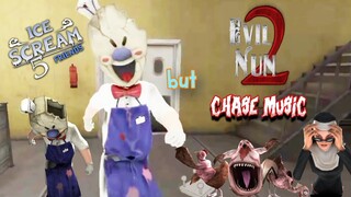 Rod Is Chasing Me in Ice Scream 5 But With Evil Nun 2 Chase Music