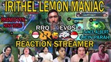 IRITHEL LEMON MANIAC !! REACTION STREAMER RRQ VS EVOS SG PLAYOFF MSC 2022