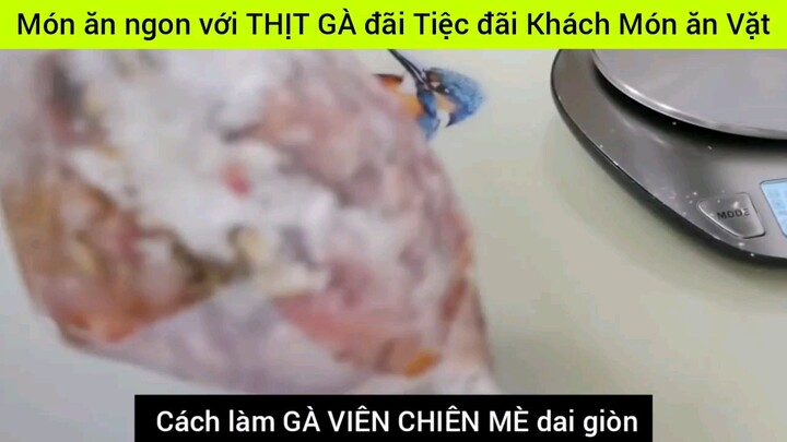 cách làm gà viên chiên mè