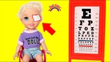 EYE DOCTOR! Elsie needs GLASSES  -learning to forgive and be kind! @DollTimeHD