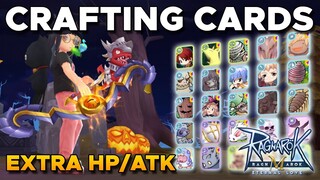 CRAFTING CARDS FOR HANDBOOKS ADDITIONAL ATK/MAXHP - RAGNAROK MOBILE