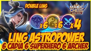 LING ASTRO PERFECT COMBO BURST DAMAGE ! 6 CADIA 6 ASTRO 4 SWORDMAN ! MAGIC CHESS