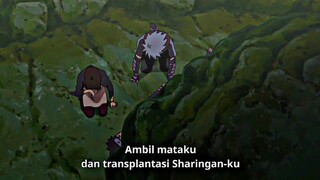 Momen Obito memberikan mata sharingan nya pada Kakashi😣