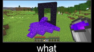 Minecraft รออะไร meme part 3 Nether portal