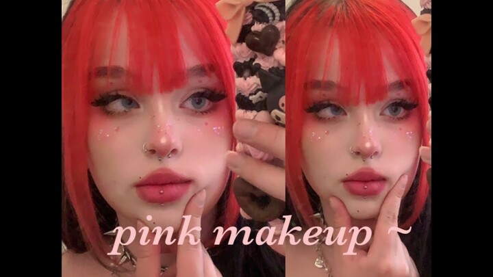 blushy sparkly dolly makeup ♡ cruelty free + affordable!!