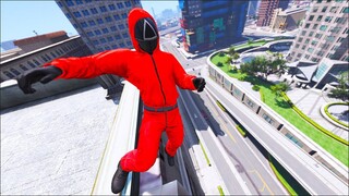 GTA 5 Squid Game Guard Ragdolls & Parkour Fails Episode 03 (Euphoria Physics)