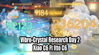 Vibro-Crystal Research Day 2 Xiao C6 & Itto C6 is Best - 9184 Score New Record