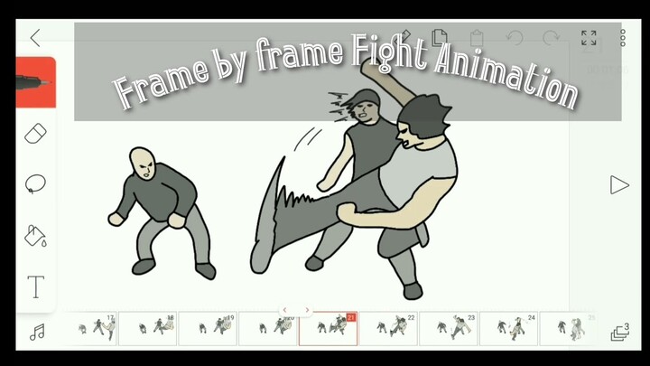 Frame by frame fight animation made by FlipaClip