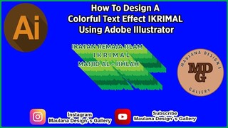 How To Design A Colorful Text Effect IKRIMAL Using AI