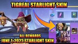 All Rewards June 1, 2022 Starlight Skin Tigreal | MLBB