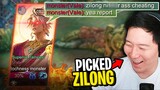 This guy called me a Zilong cheater and will report me LMAO | Mobile Legends