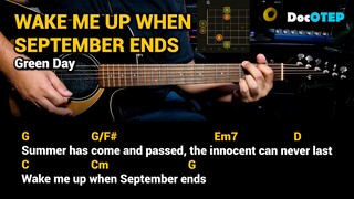 Wake Me Up When September Ends - Green Day (2004) Easy Guitar Chords Tutorial with Lyrics