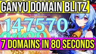 Ganyu Clears 7 Domains in 80 Seconds
