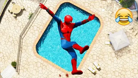 Funny Moments In GTA 5 - Spider-Man