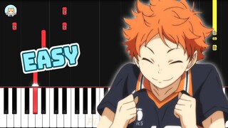 Haikyuu!! OP - "Imagination" by SPYAIR - EASY Piano Tutorial & Sheet Music