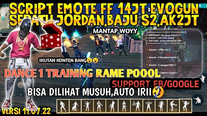 SCRIPT EMOTE FF 14 JT EVO GUN ,SEPATU JORDAN,BAJU S2 BISA DILIHAT MUSUH | PRANK GLOBAL