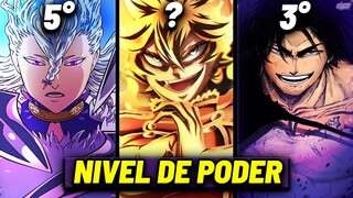 O RANKING DEFINITIVO DE TODOS OS CAPITÃES DE BLACK CLOVER [NIVEIS DE PODERES]