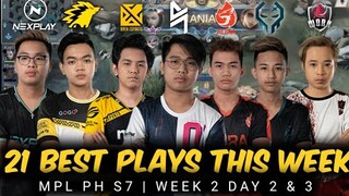 21 BEST PLAYS THIS WEEK | MPL PH S7 WEEK 2 DAY 2&3 - Mobile Legends Bang Bang