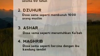 dosa meninggalkan sholat fardhu senggaja