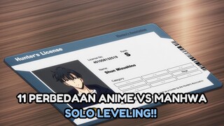 11 PERBEDAAN ANIME VS MANHWA DI SOLO LEVELING!!!!