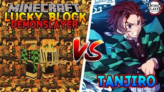 เปิดลักกี้บล็อก "ดาบพิฆาตอสูร" ปะทะ ทันจิโร่! | Minecraft Lucky Block