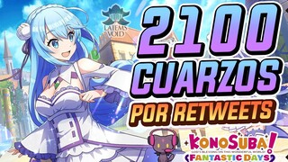 KonoSuba: Fantastic Days [GL] || [Stream Comunity Manager] Campaña de Likes y Retweets por Cuarzos!