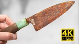 [4K60 frame] Renovation of a severely rusted kitchen knife | Author: Odd Tinkering