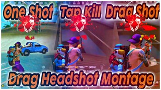 Free Fire🔥| Best Auto Headshot Tricks | Drag Shot Tap Kill One Shot | Montage