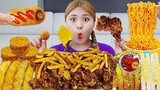 MUKBANG Korean Fried Chicken Spicy tteokbokki BHC BBURINKLE EATING by HIU 하이유