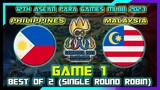 PHILIPPINES vs MALAYSIA Game 1 - Best of 2 (Single Round Robin) | 12th ASEAN Para Games ESPORTS MLBB